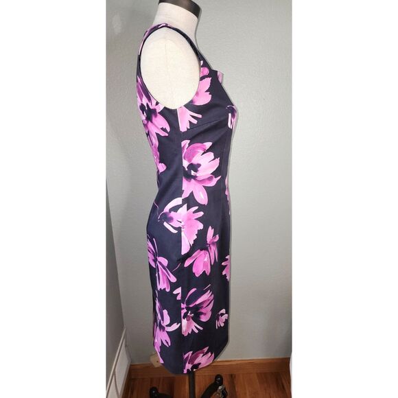 HOBBS London Navy & Pink Floral Dress Suit Jacket Set Sz 6 - Picture 6 of 10